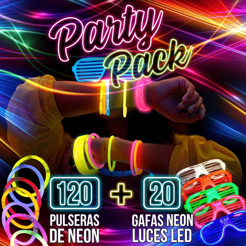 Pulseras Luminosas de Neón para fiestas