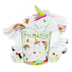 SET 12 TAZAS UNICORNIO...